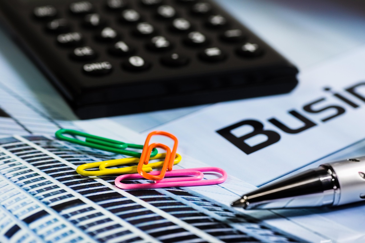 Business calculator stationery workplace